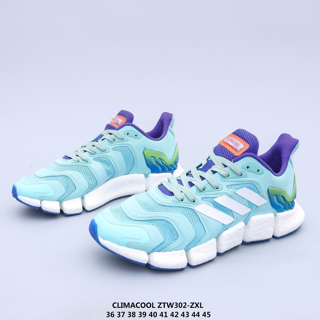 爆 Adidas Climacool Boost 2020 清风跑鞋 凭借全方位透气设计鞋面采用了网布+TPU支撑骨架设计