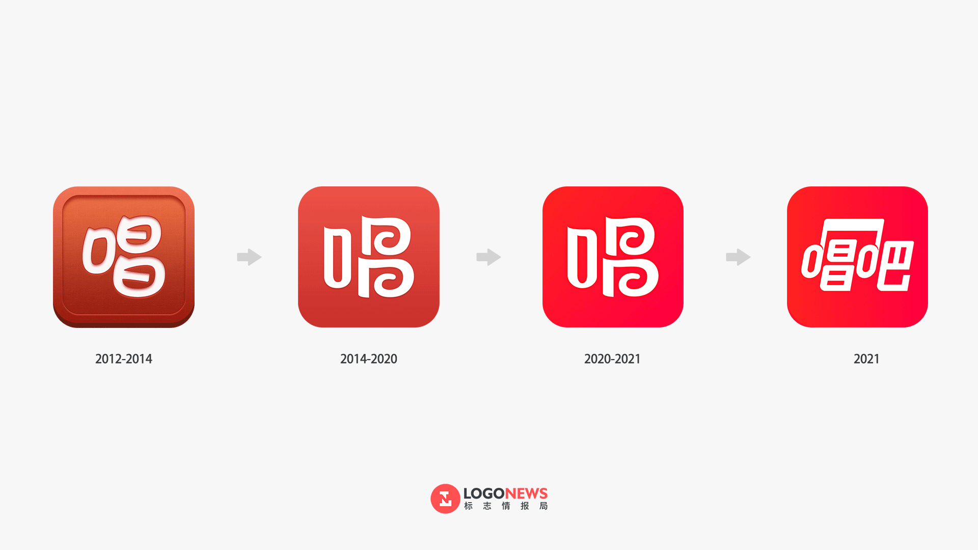 社交K歌手机应用「唱吧」更换新LOGO