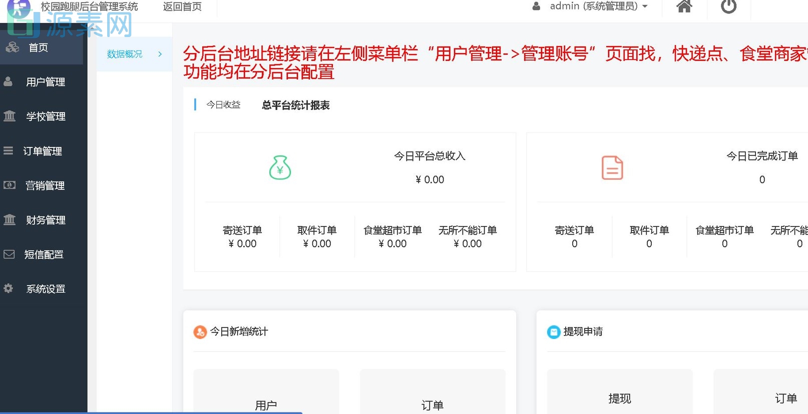 校园跑腿小程序，修复完美运营版