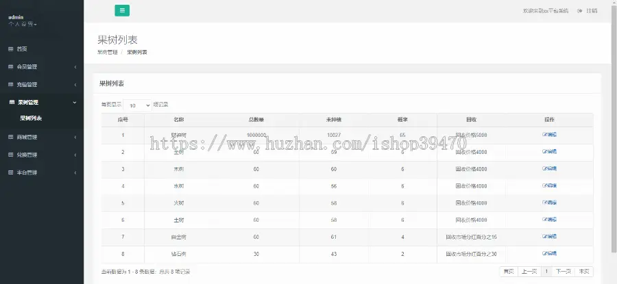 元宇宙富贵果园农场游戏源码种养植吸粉理财升级果树源码淘金农场复利拆分分红源
