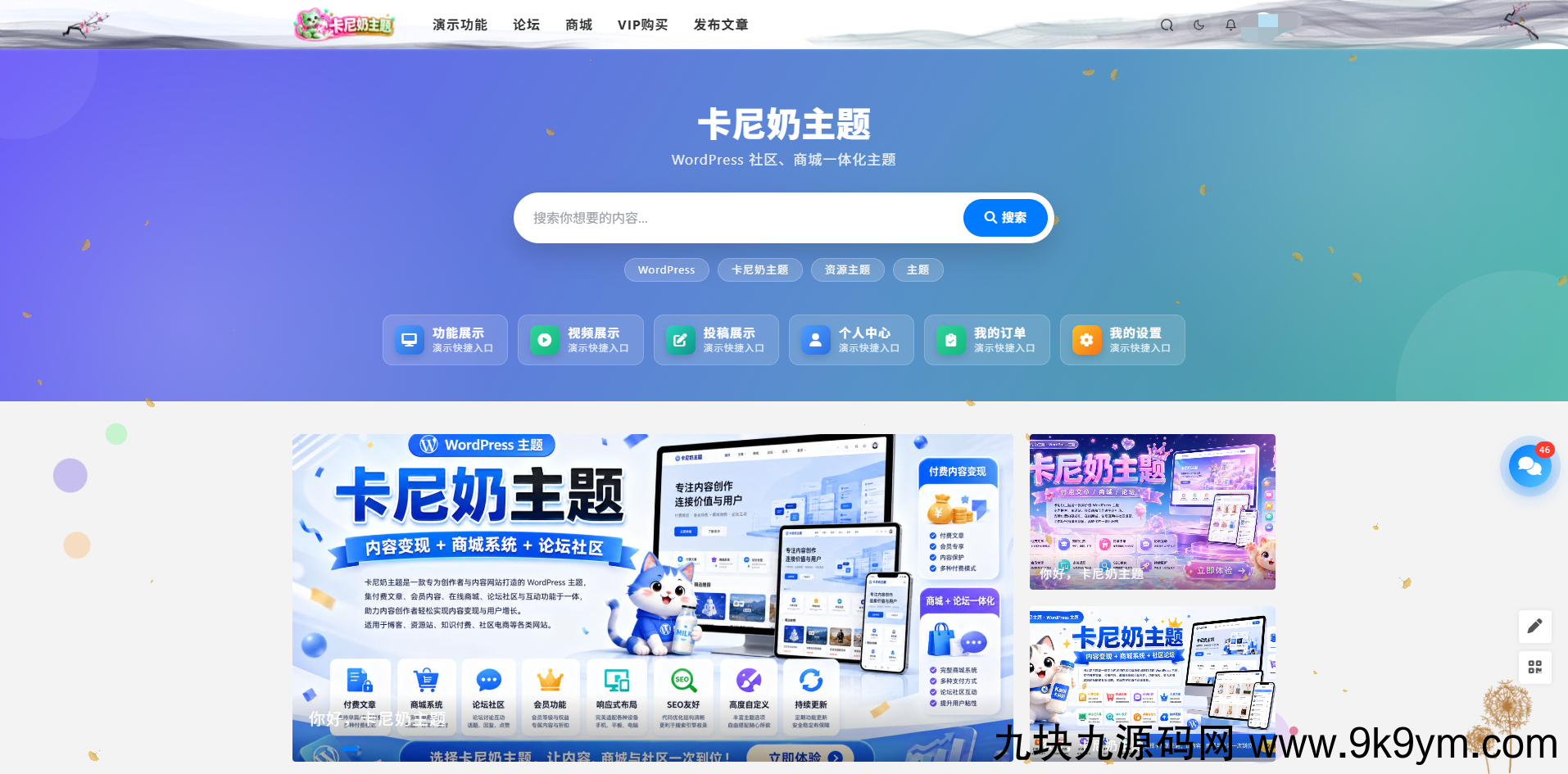 WordPress主题-卡尼奶主题破解版免授权(已被破解)