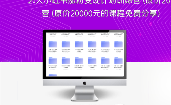 21天小红书涨粉变现计划训练营(原价20000元的课程免费分享)