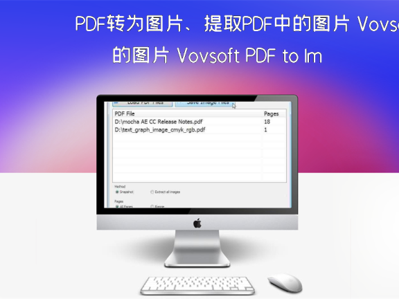 PDF转为图片、提取PDF中的图片 Vovsoft PDF to Image Converter v1.1 绿色版