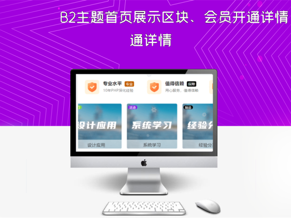 B2主题首页展示区块、会员开通详情